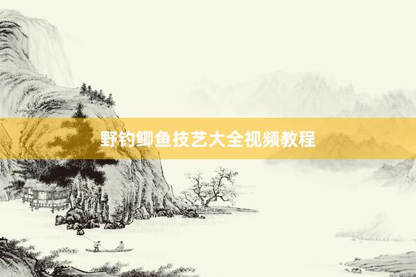 野钓鲫鱼技艺大全视频教程
